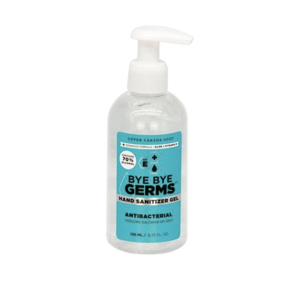 Lot of 12 NWT Upper Canada Soap Bye Bye Germs Hand Sanitizer Gel 196 mL
